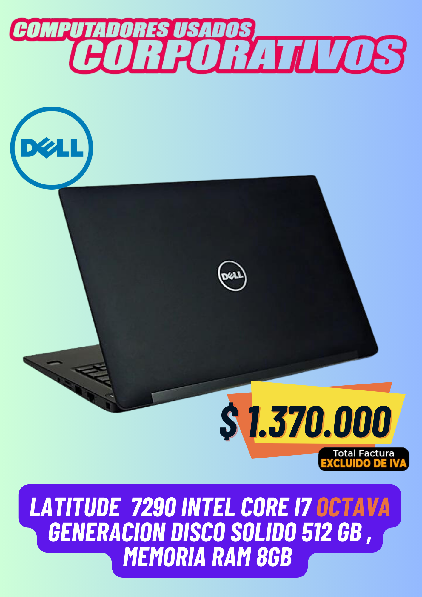 Dell latitud 7290 Intel® Core™  I7